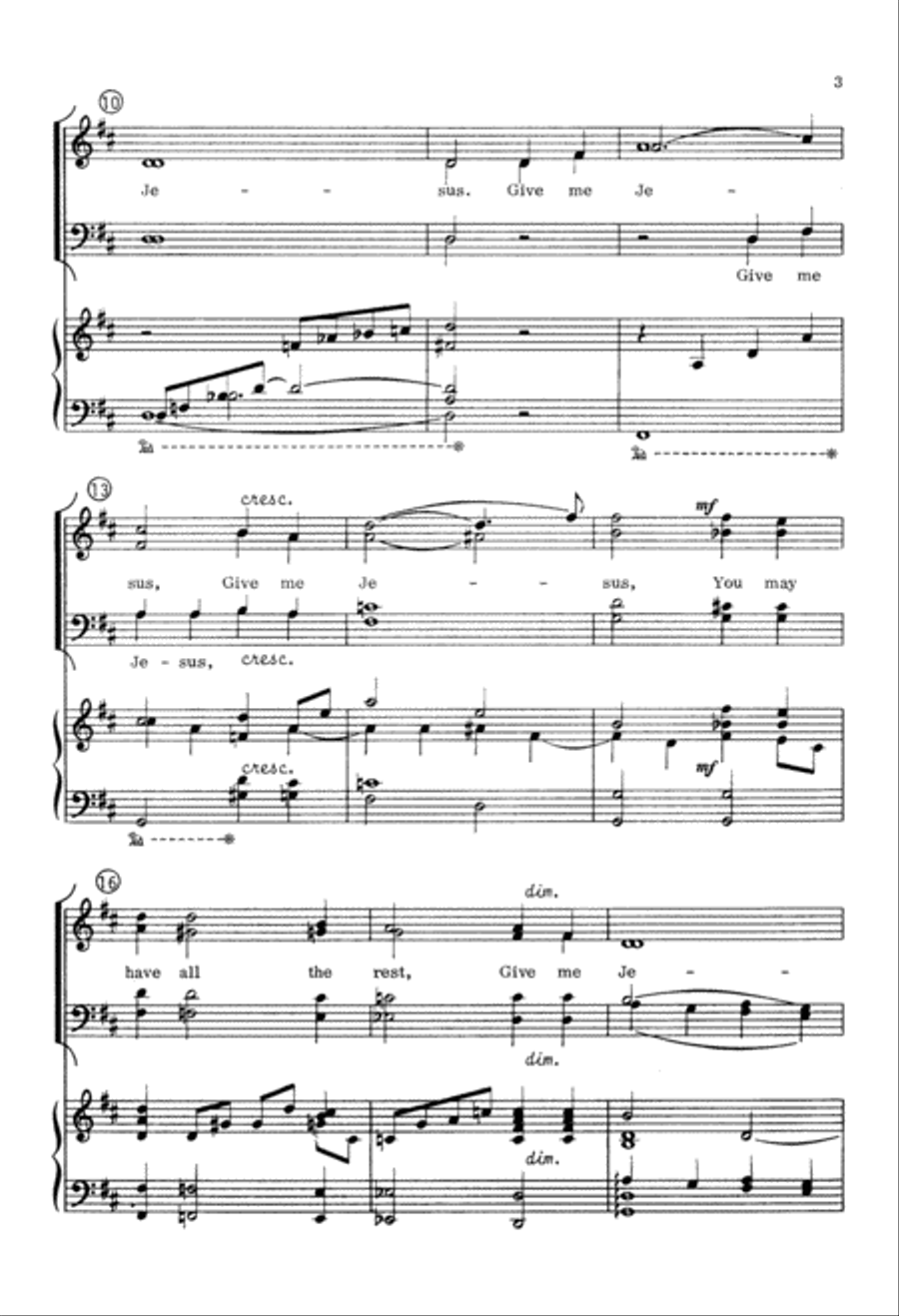 Give Me Jesus (Digital Download) 4-Part scores gallery preview page 3