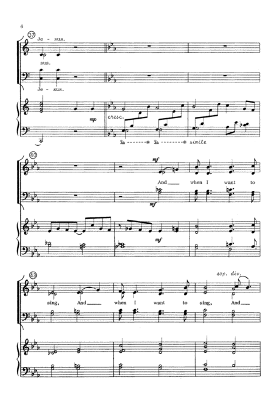 Give Me Jesus (Digital Download) 4-Part scores gallery preview page 6