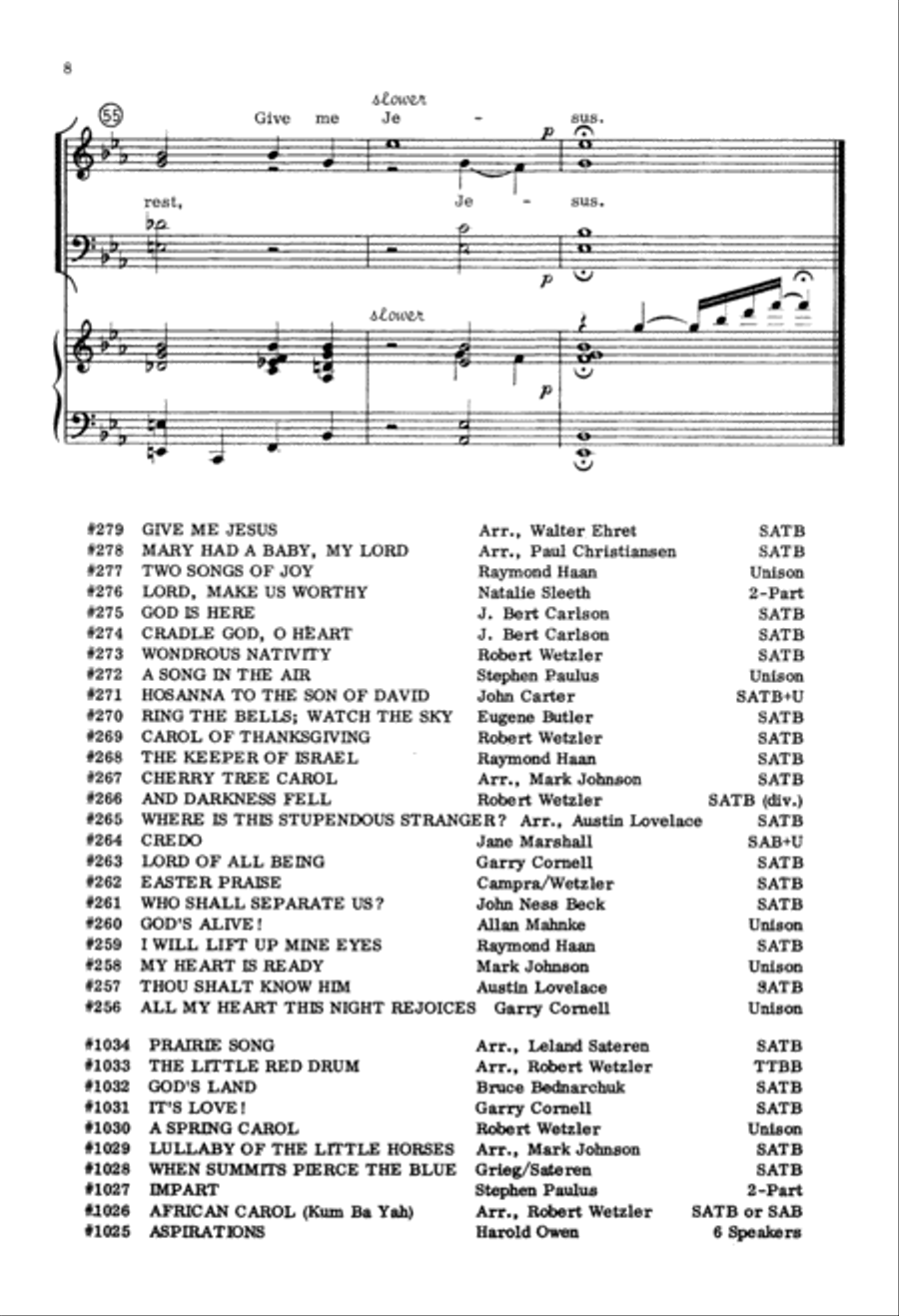 Give Me Jesus (Digital Download) 4-Part scores gallery preview page 8