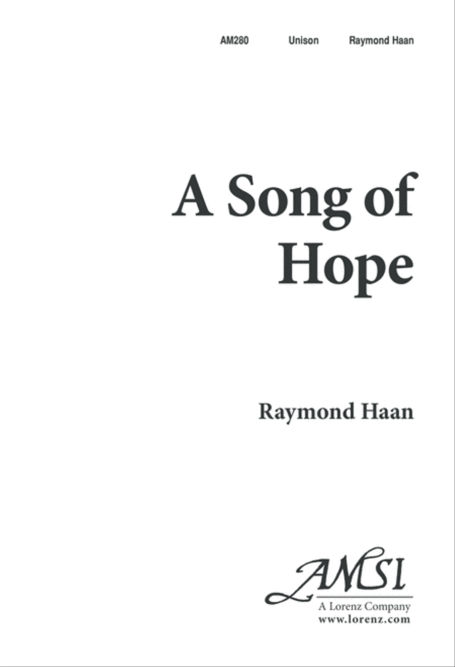 A Song of Hope (Digital Download) Unison Choir scores gallery preview page 1