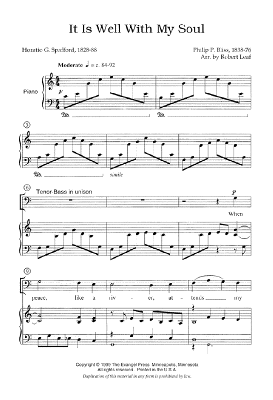 It is Well with my Soul (Digital Download) 4-Part scores gallery preview page 2