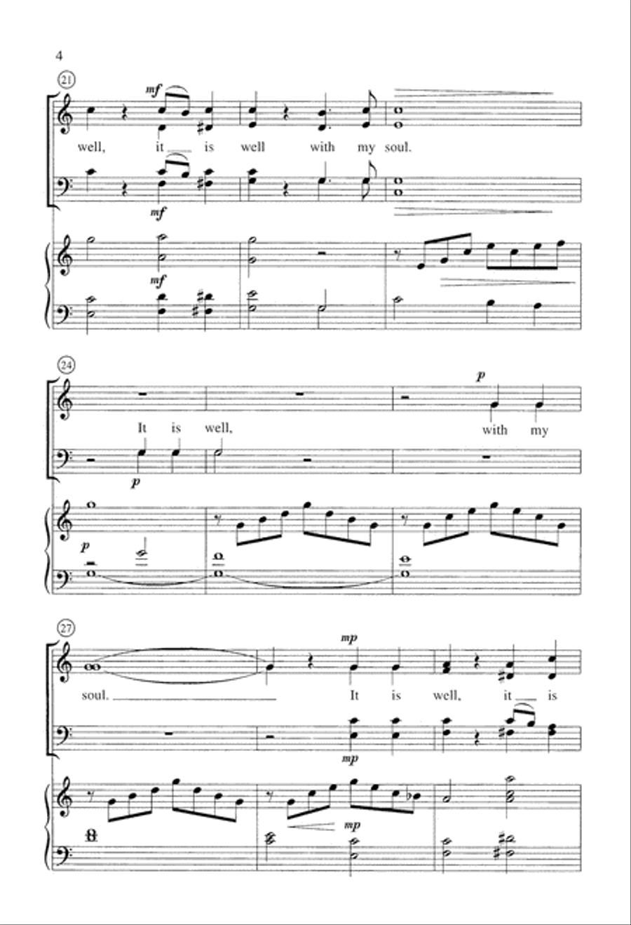 It is Well with my Soul (Digital Download) 4-Part scores gallery preview page 4