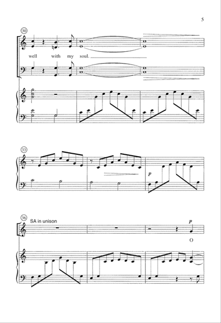 It is Well with my Soul (Digital Download) 4-Part scores gallery preview page 5