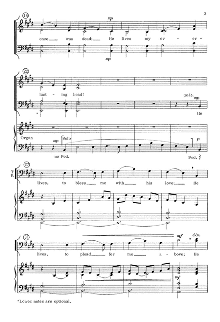 What Joy! He Lives! (Digital Download) 4-Part scores gallery preview page 3