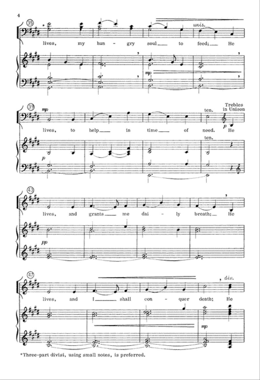 What Joy! He Lives! (Digital Download) 4-Part scores gallery preview page 4