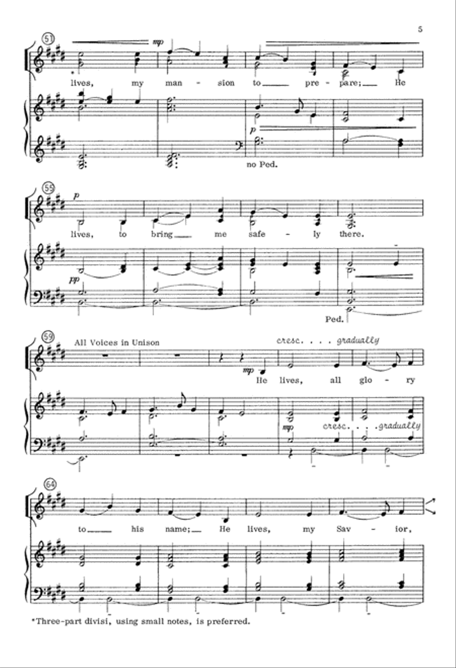 What Joy! He Lives! (Digital Download) 4-Part scores gallery preview page 5