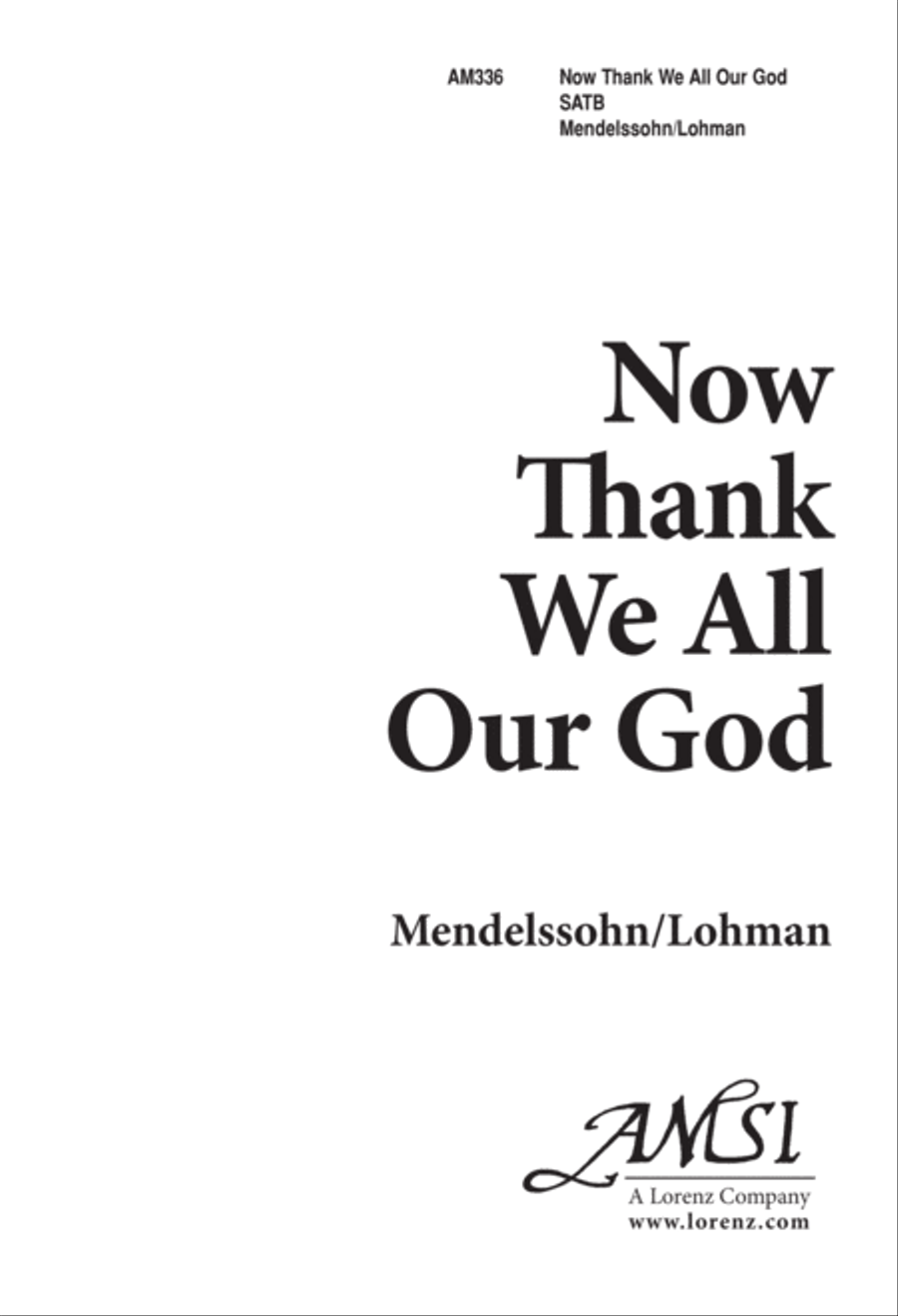 Now Thank We All Our God (Digital Download) 4-Part scores gallery preview page 1