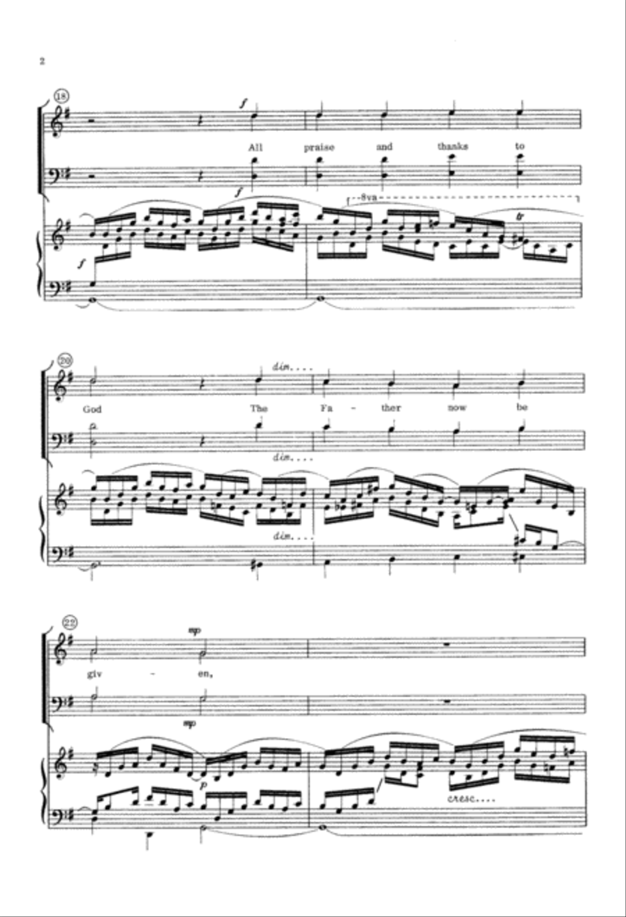 Now Thank We All Our God (Digital Download) 4-Part scores gallery preview page 4