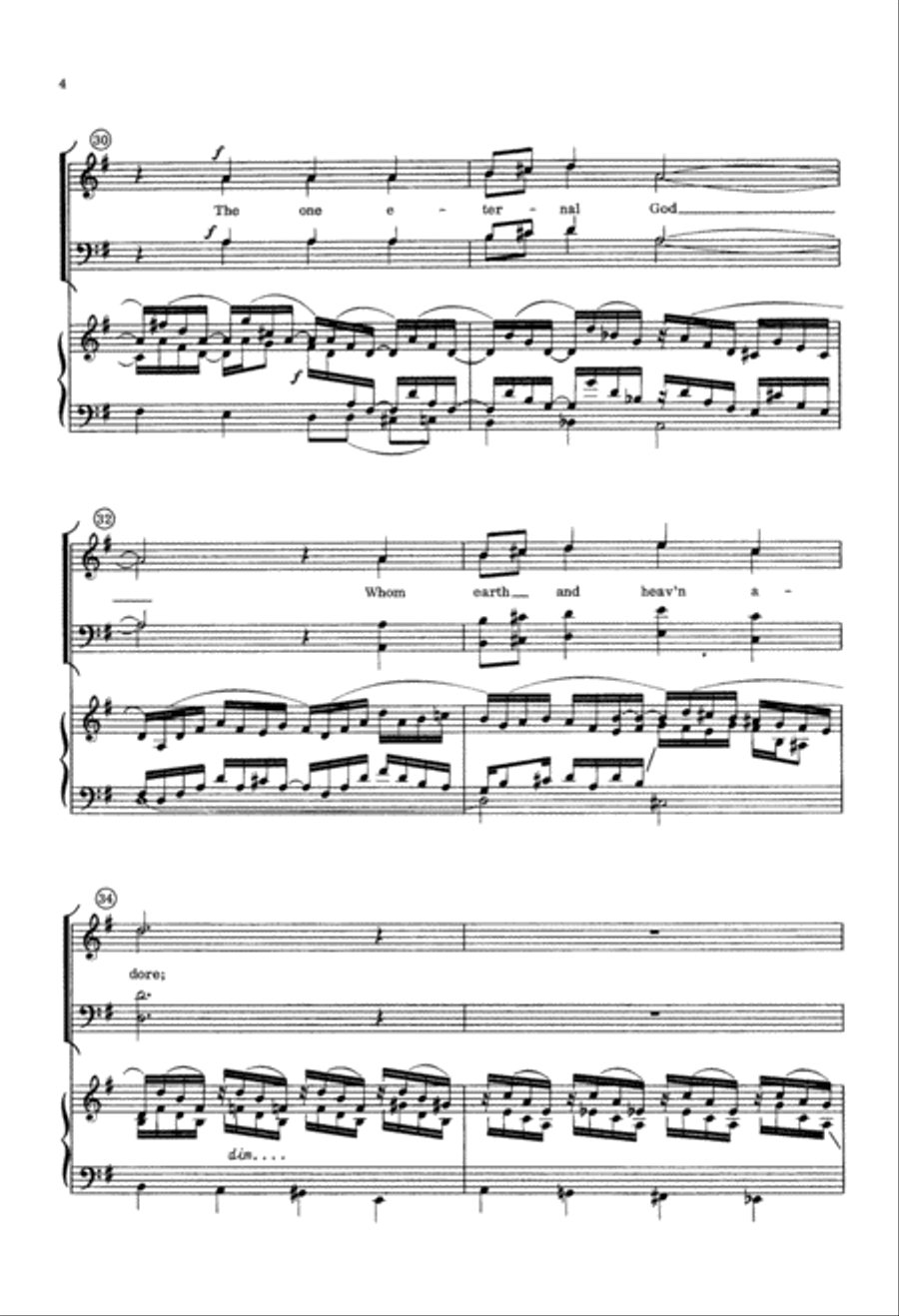 Now Thank We All Our God (Digital Download) 4-Part scores gallery preview page 6