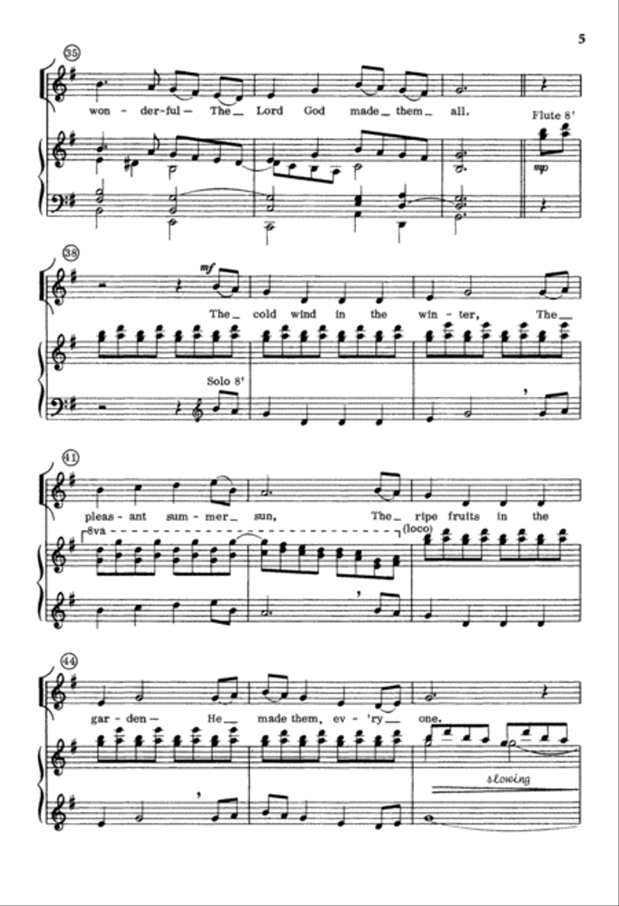 All Things Bright and Beautiful (Digital Download) Unison Choir scores gallery preview page 5