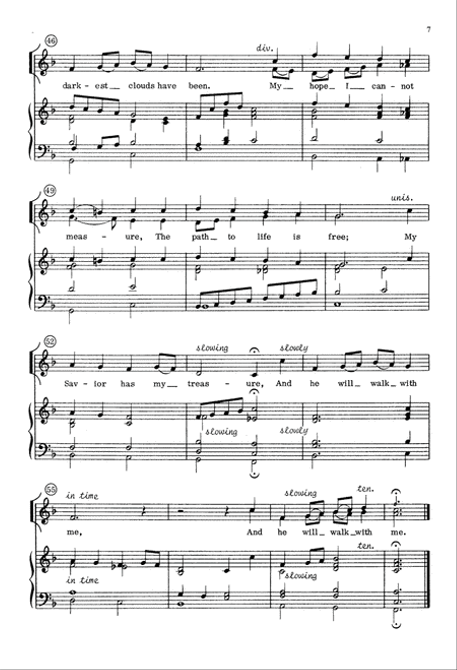 In Heavenly Love, Abiding (Digital Download) Unison Choir scores gallery preview page 7