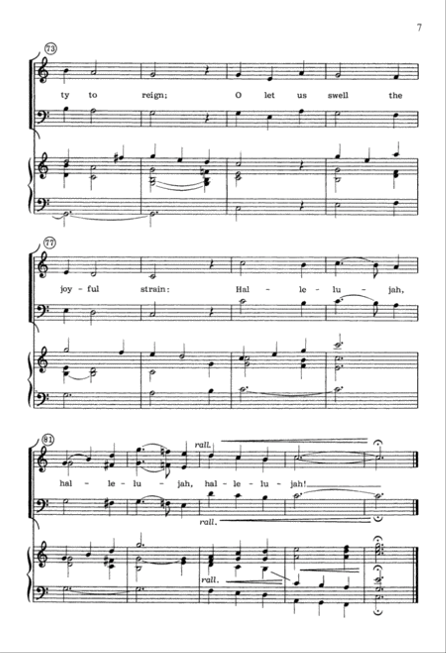 The Strife Is O'er (Digital Download) 4-Part scores gallery preview page 7