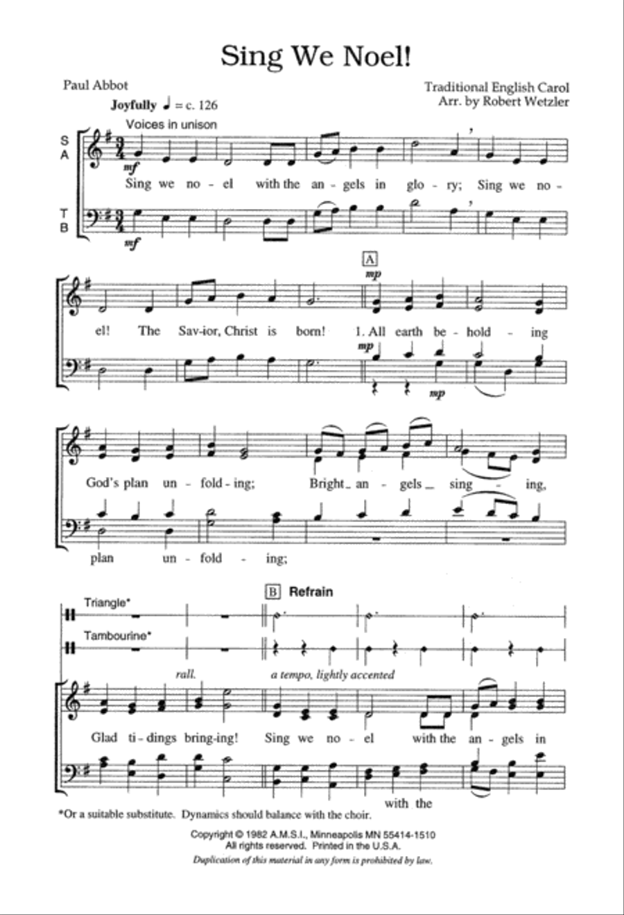 Sing We Noel (Digital Download) 4-Part scores gallery preview page 2