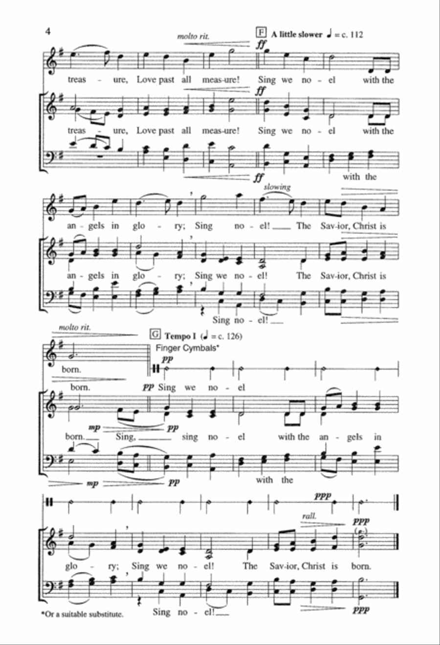 Sing We Noel (Digital Download) 4-Part scores gallery preview page 4