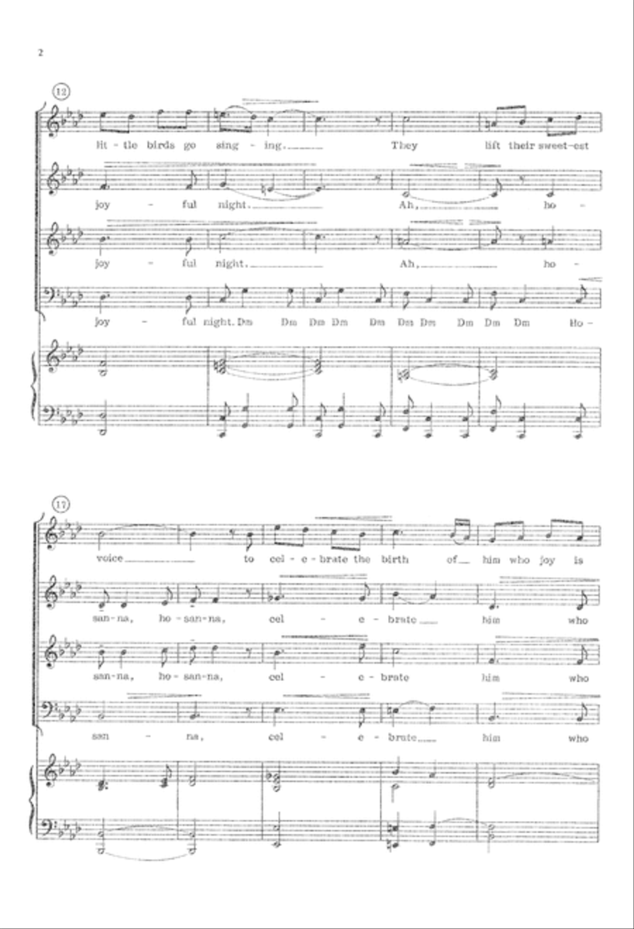 Carol of the Birds (Digital Download) 4-Part scores gallery preview page 2