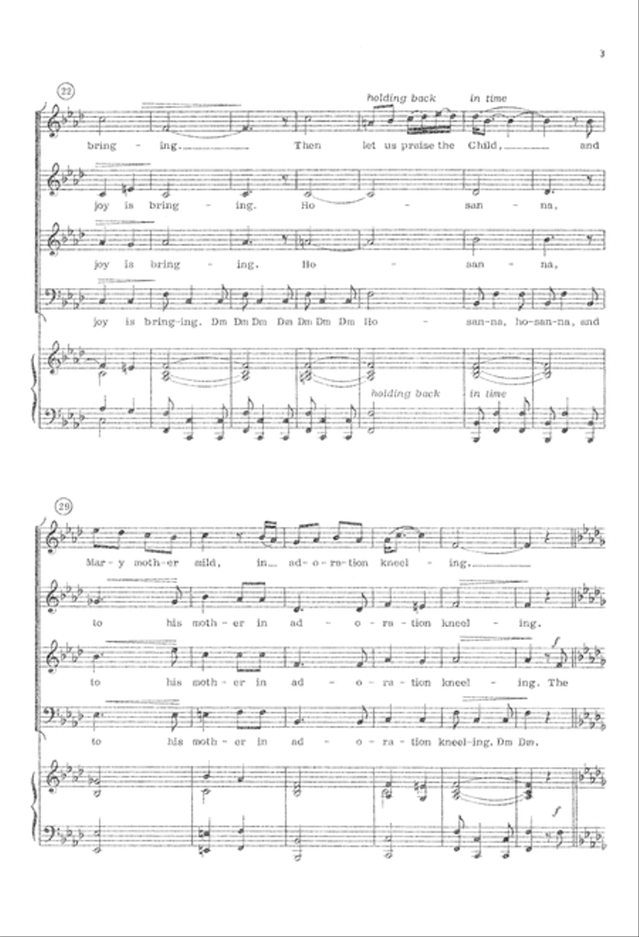 Carol of the Birds (Digital Download) 4-Part scores gallery preview page 3