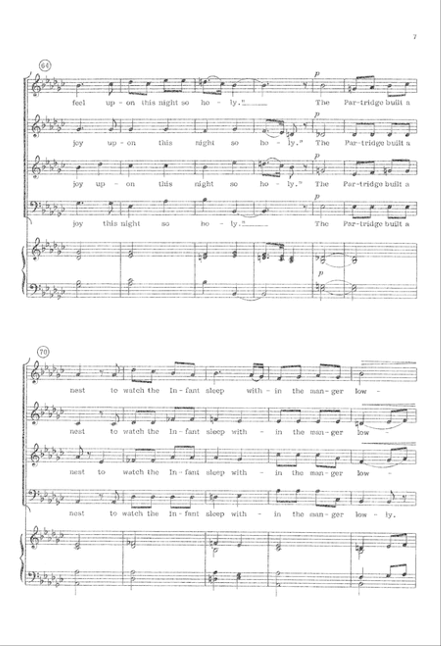 Carol of the Birds (Digital Download) 4-Part scores gallery preview page 7