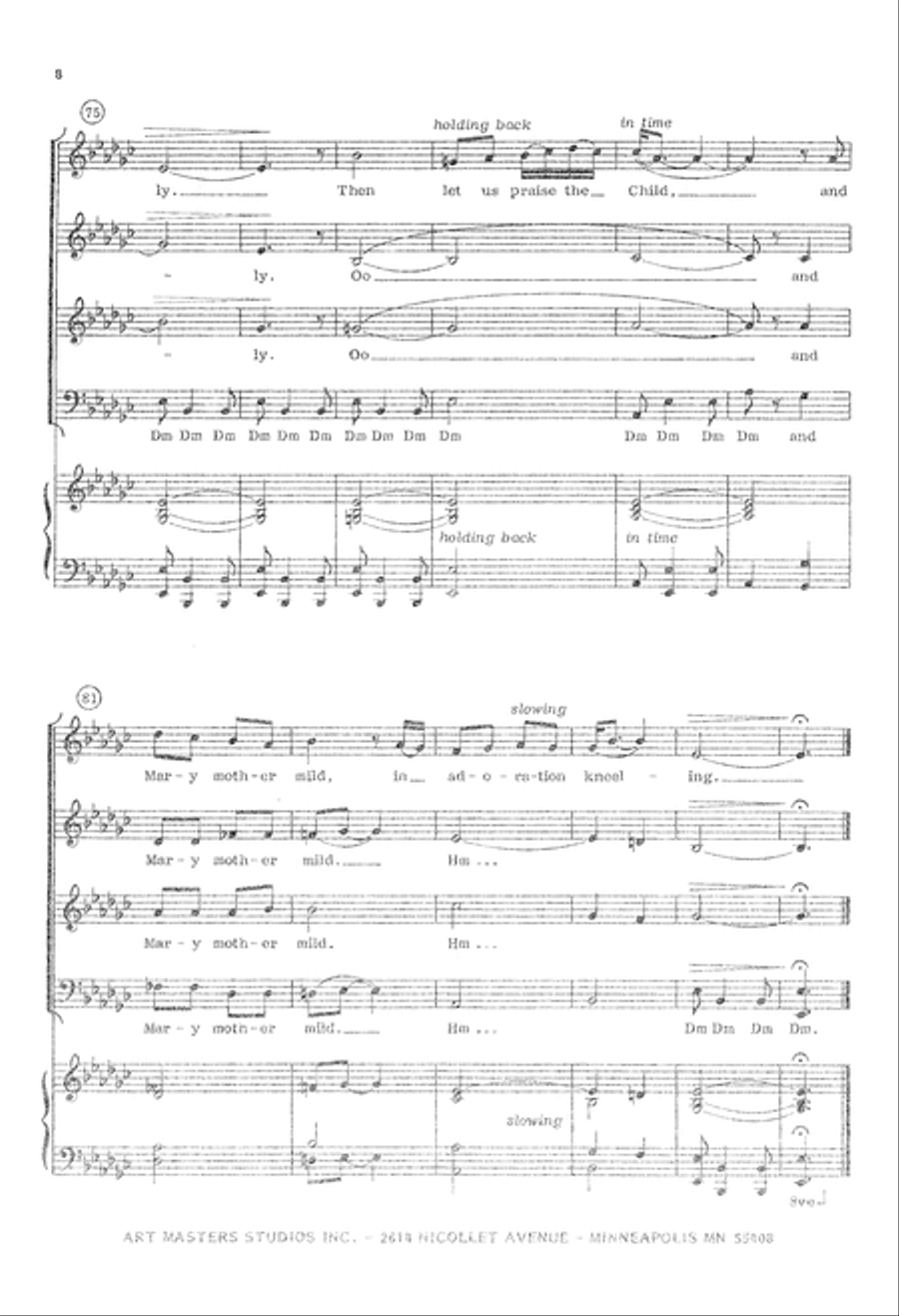 Carol of the Birds (Digital Download) 4-Part scores gallery preview page 8