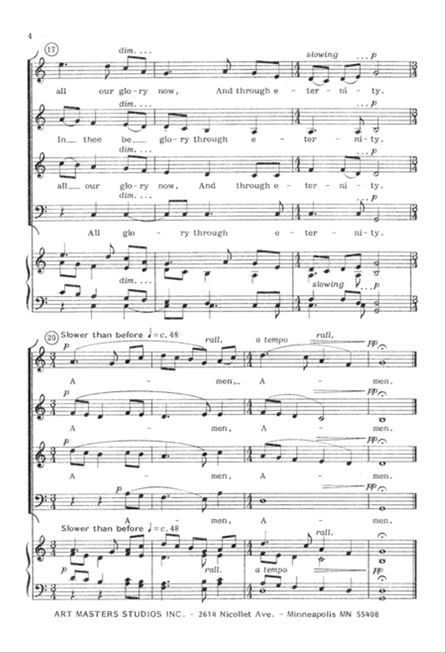 Jesus, the Very Thought of Thee (Digital Download) 4-Part scores gallery preview page 4