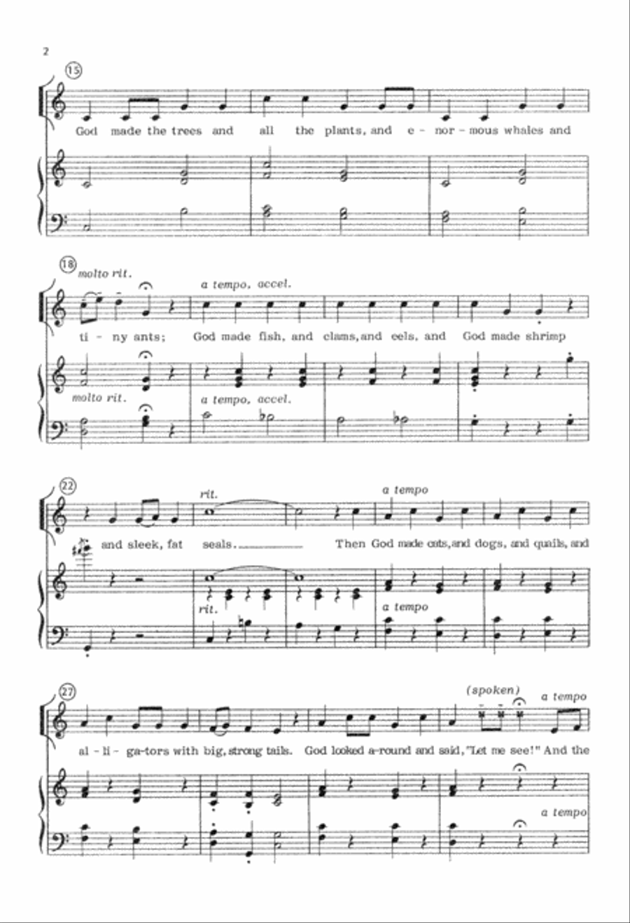 Song of Creation (Digital Download) Unison Choir scores gallery preview page 2