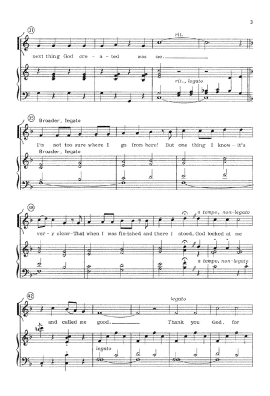 Song of Creation (Digital Download) Unison Choir scores gallery preview page 3