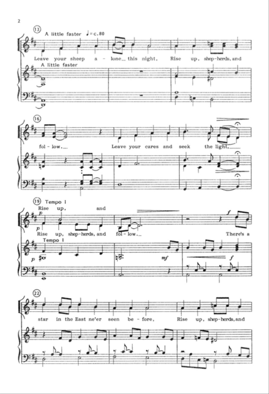 Rise Up, Shepherds and Follow (Digital Download) 2-Part scores gallery preview page 2