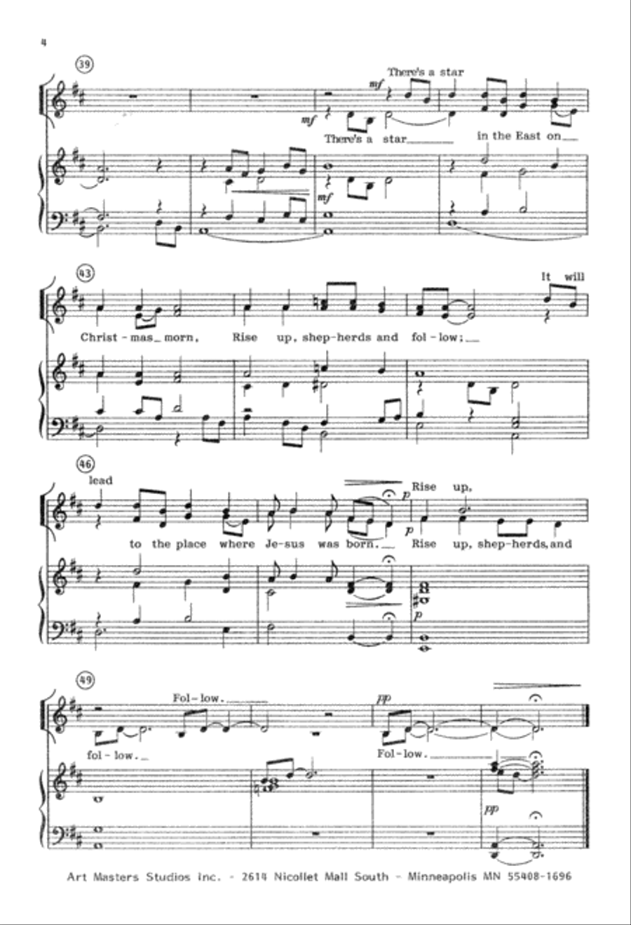 Rise Up, Shepherds and Follow (Digital Download) 2-Part scores gallery preview page 4