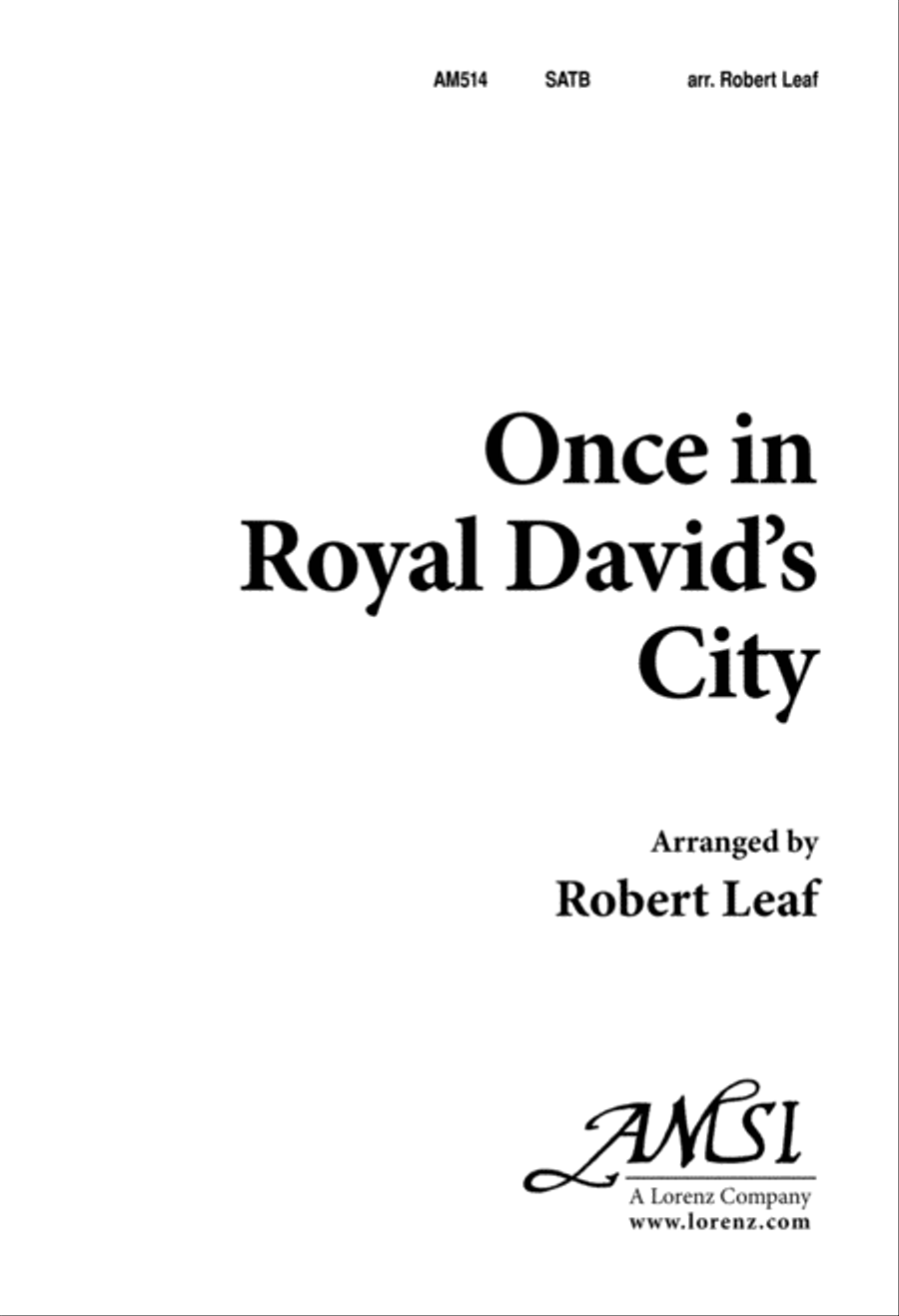 Once in Royal David's City (Digital Download) 4-Part scores gallery preview page 1