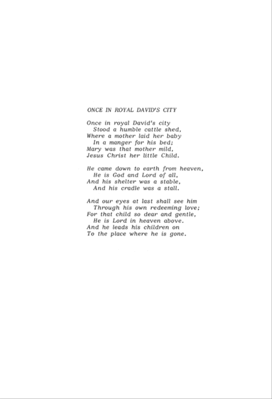 Once in Royal David's City (Digital Download) 4-Part scores gallery preview page 2