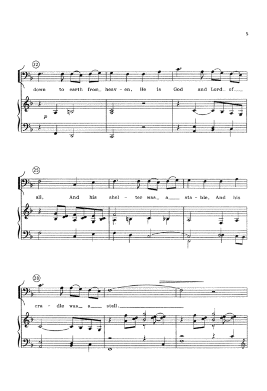 Once in Royal David's City (Digital Download) 4-Part scores gallery preview page 5