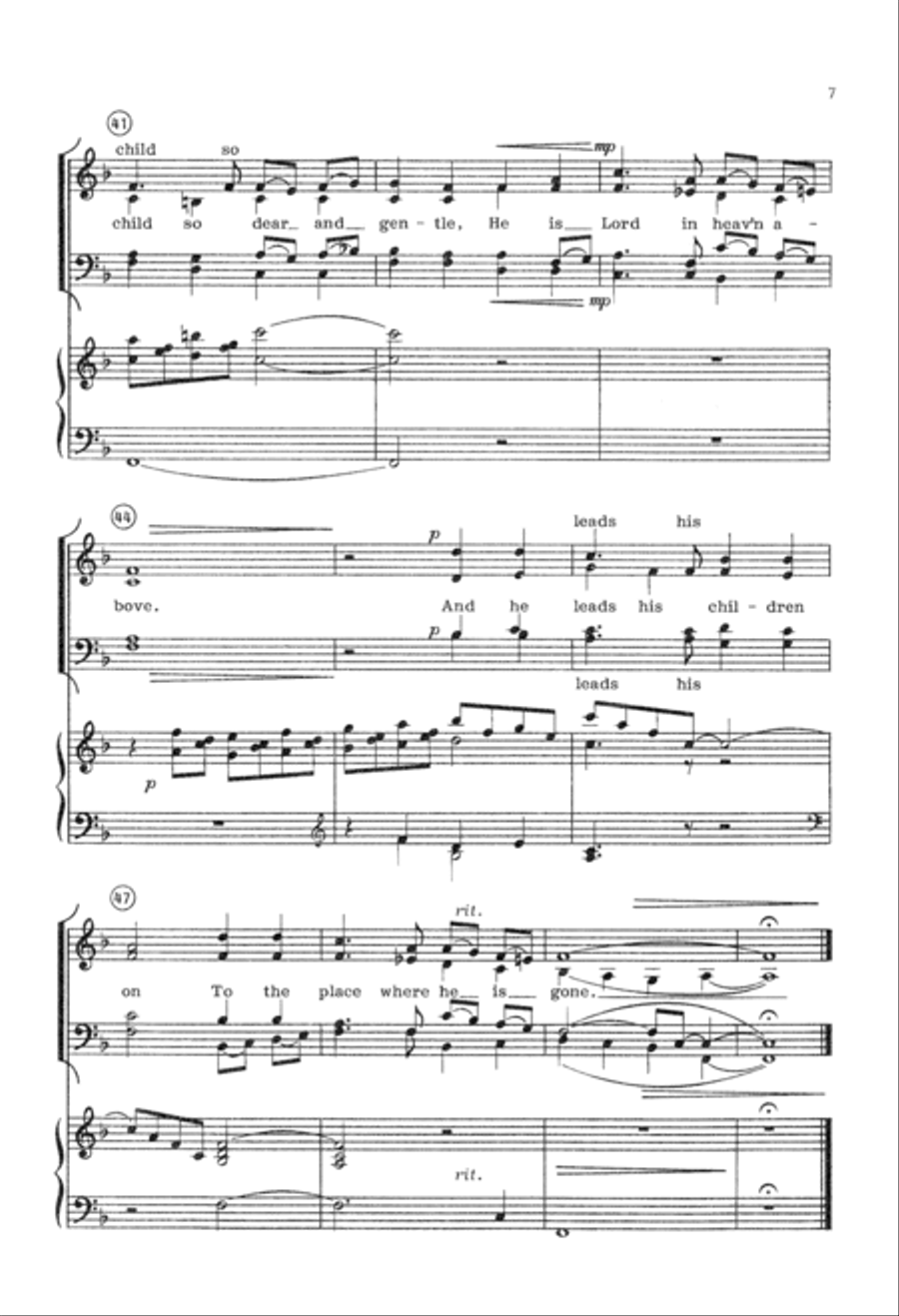 Once in Royal David's City (Digital Download) 4-Part scores gallery preview page 7