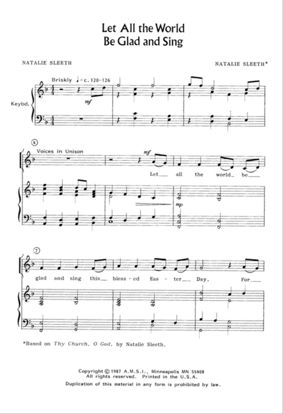 Let All the World Be Glad & Sing (Digital Download) 2-Part scores gallery preview page 2