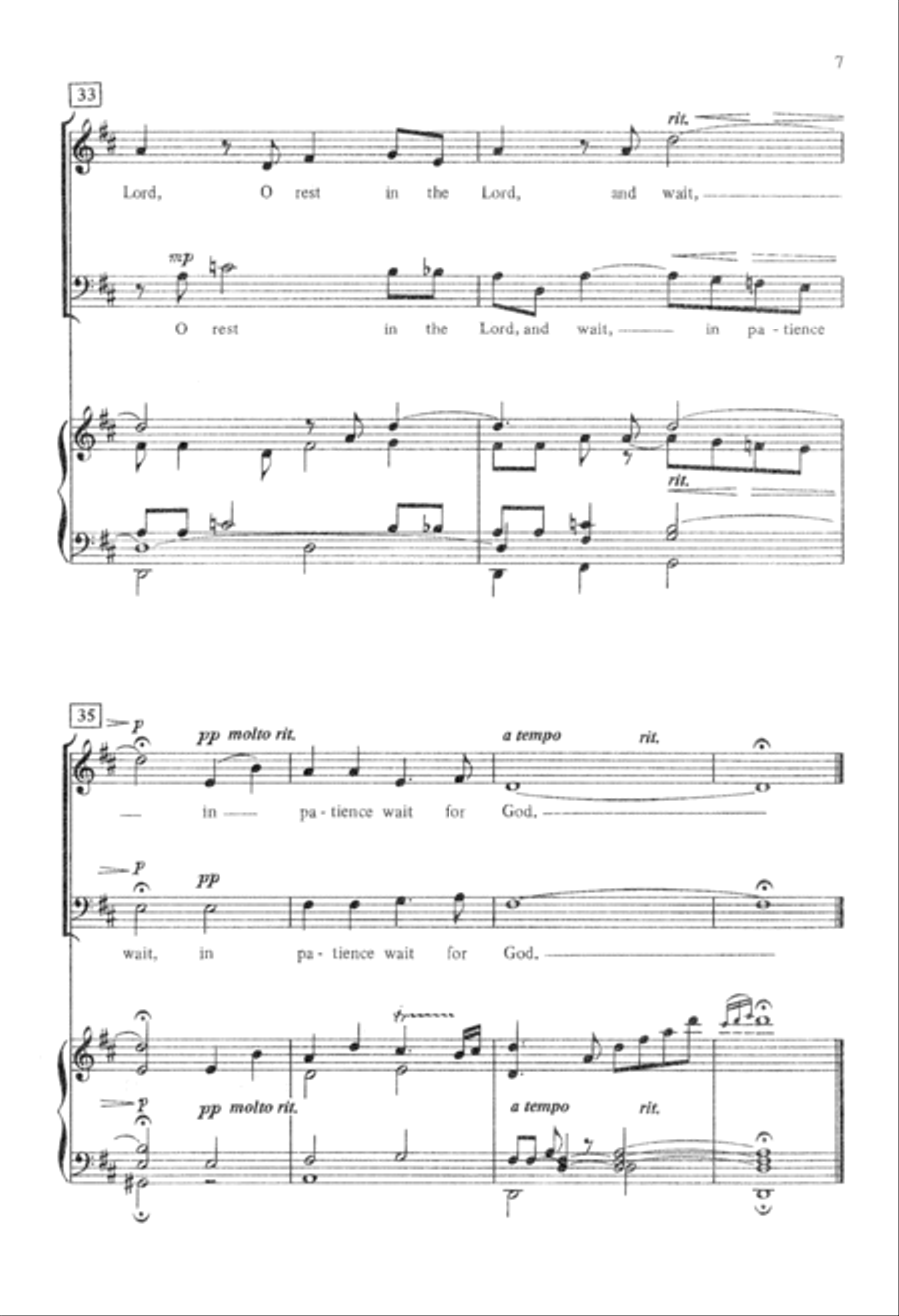 O Rest in the Lord (Digital Download) 2-Part scores gallery preview page 7