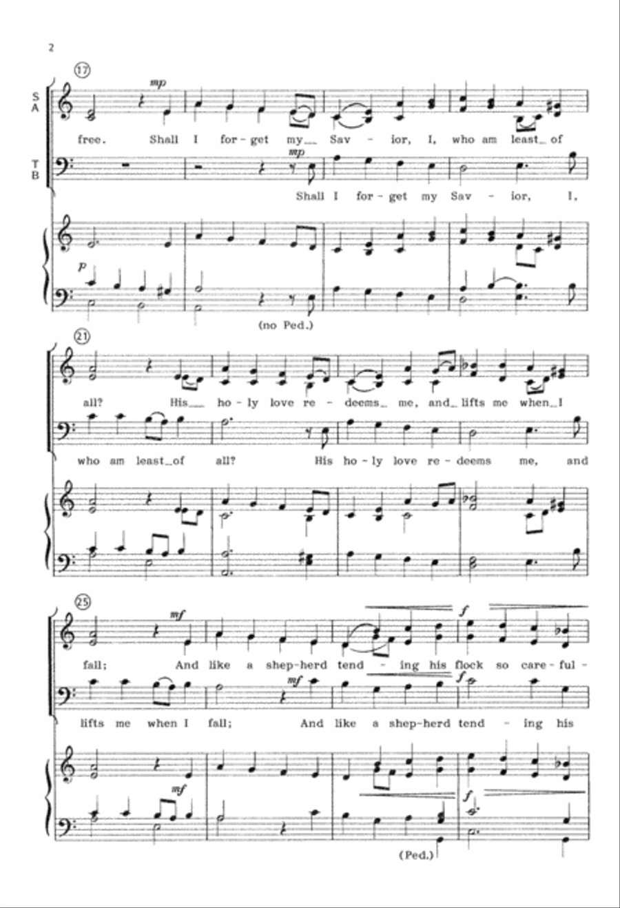 Shall I Deny My Savior? (Digital Download) 3-Part scores gallery preview page 2