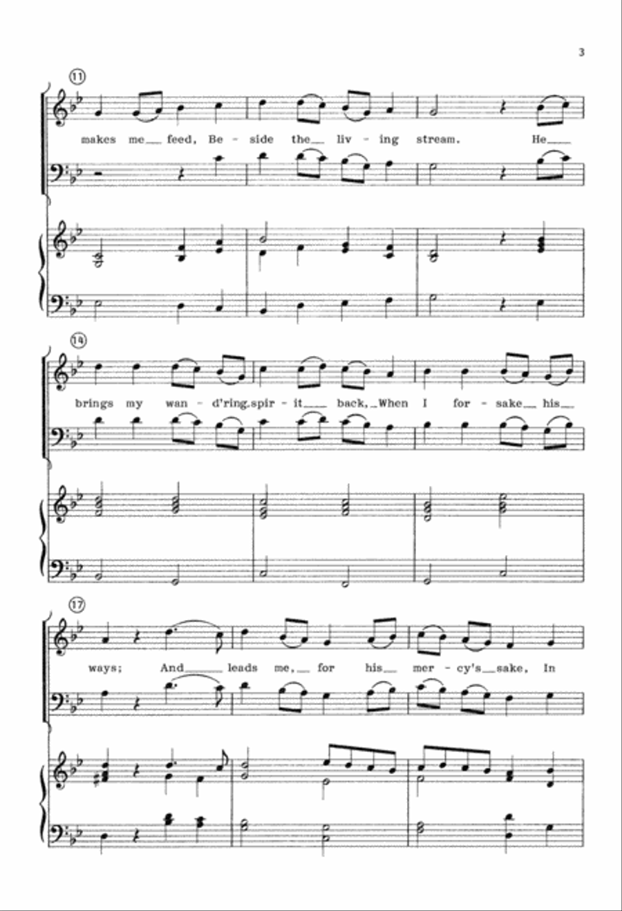 My Shepherd Will Supply My Need (Digital Download) 2-Part scores gallery preview page 3