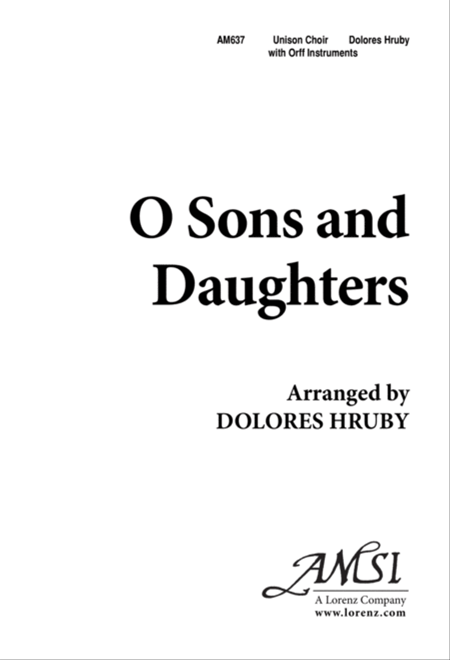 O Sons and Daughters (Digital Download) Unison Choir scores gallery preview page 1