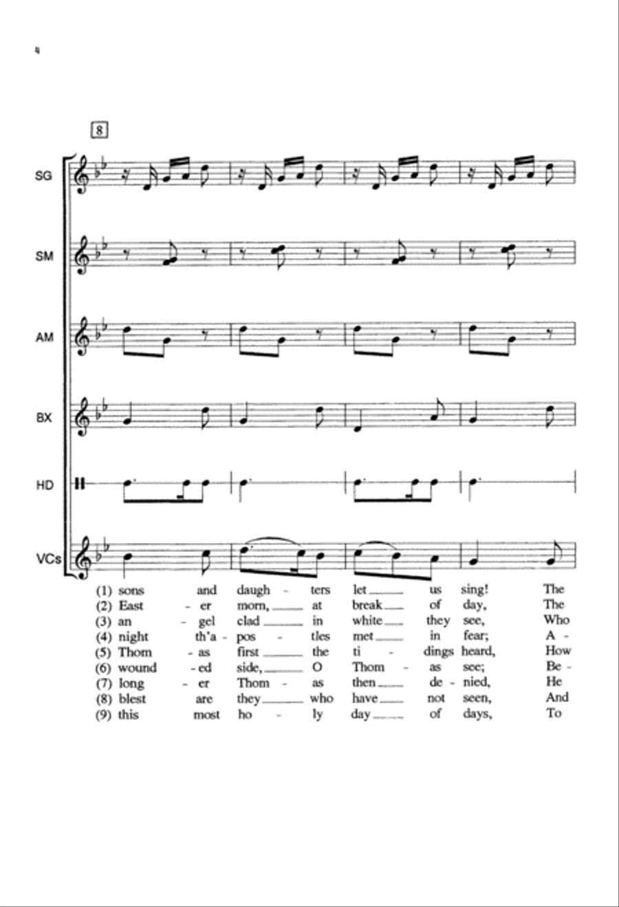 O Sons and Daughters (Digital Download) Unison Choir scores gallery preview page 4