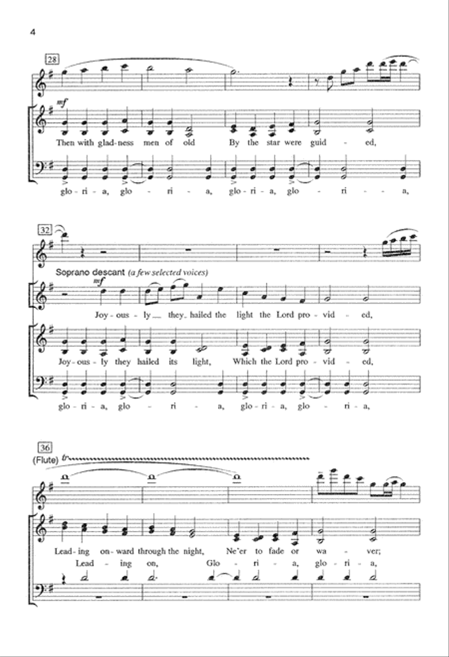 Hasten to Adore Him (Digital Download) 4-Part scores gallery preview page 4