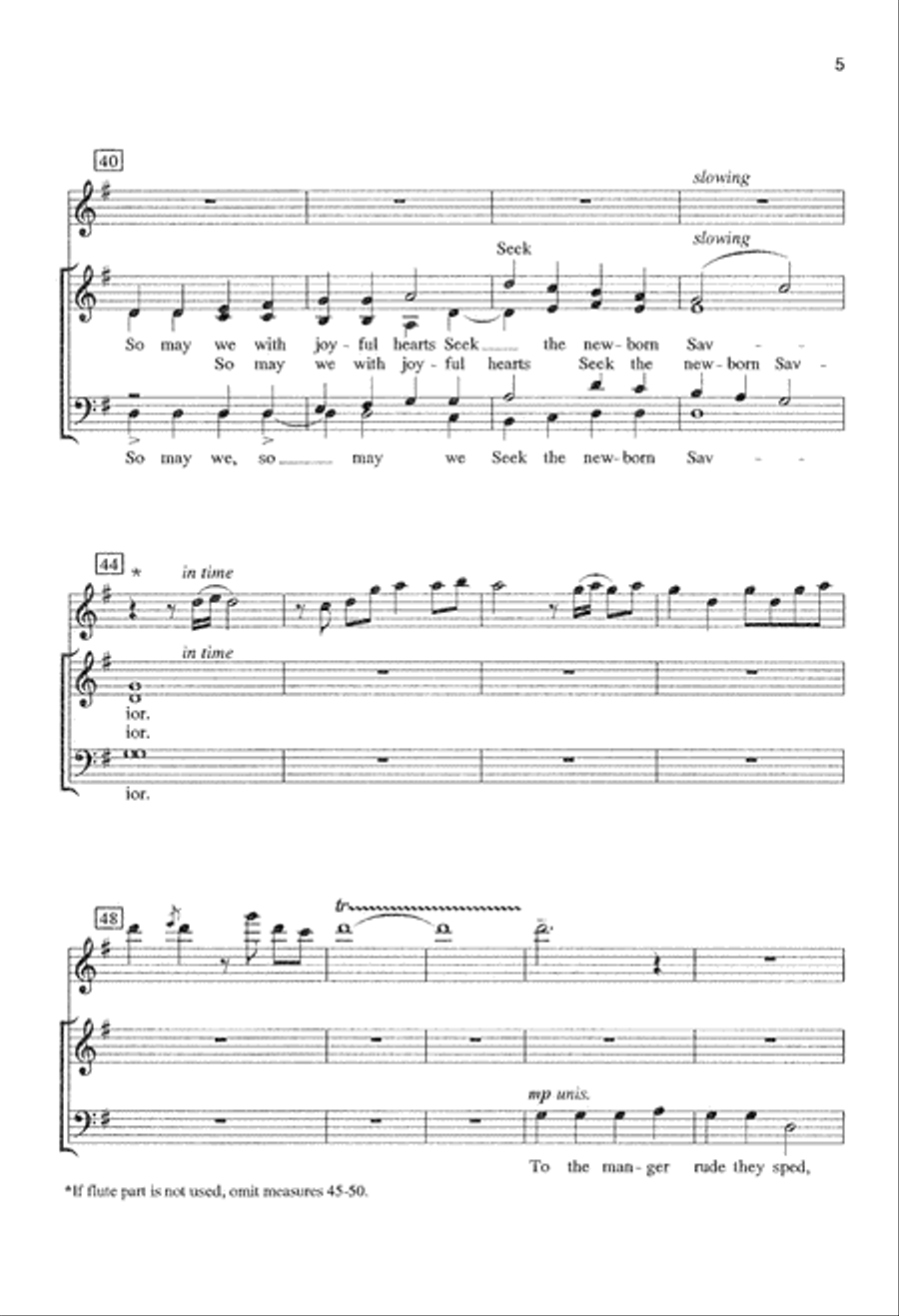 Hasten to Adore Him (Digital Download) 4-Part scores gallery preview page 5