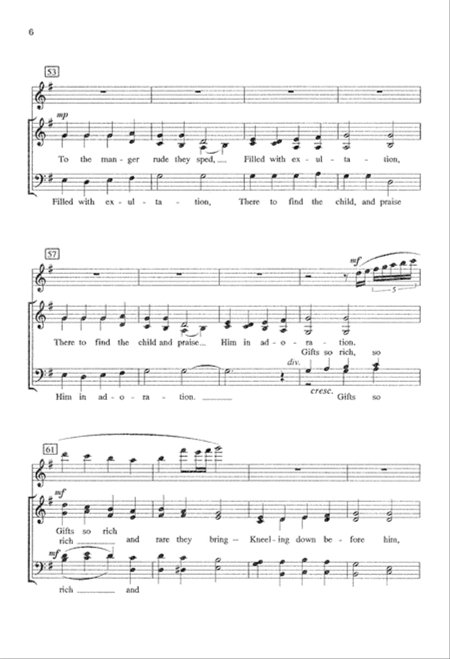 Hasten to Adore Him (Digital Download) 4-Part scores gallery preview page 6