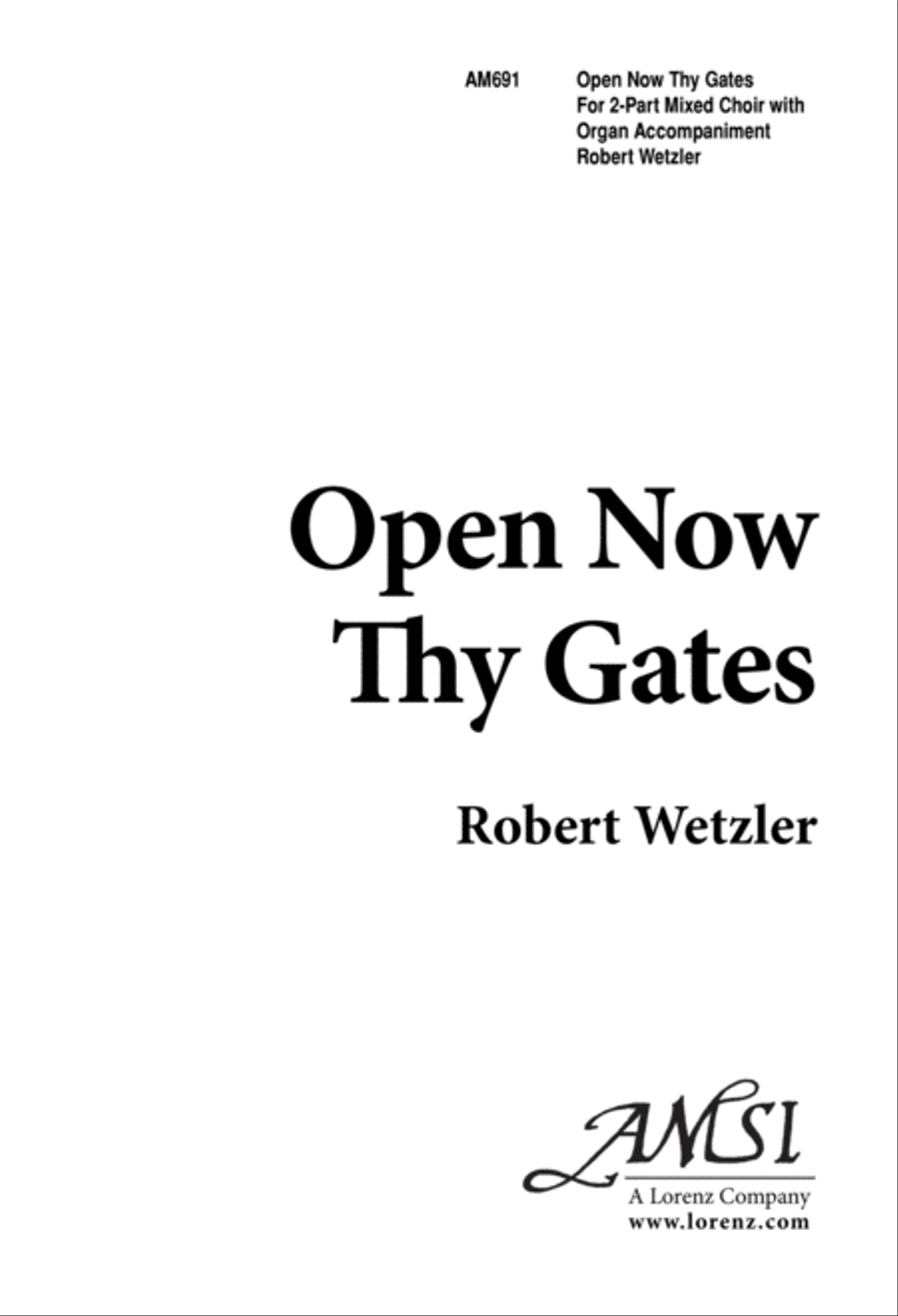 Open Now Thy Gates (Digital Download) 2-Part scores gallery preview page 1