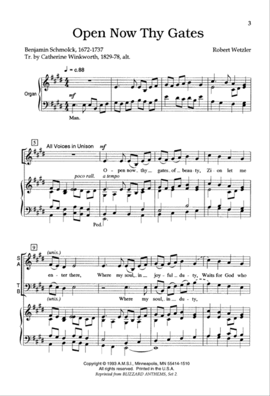 Open Now Thy Gates (Digital Download) 2-Part scores gallery preview page 3