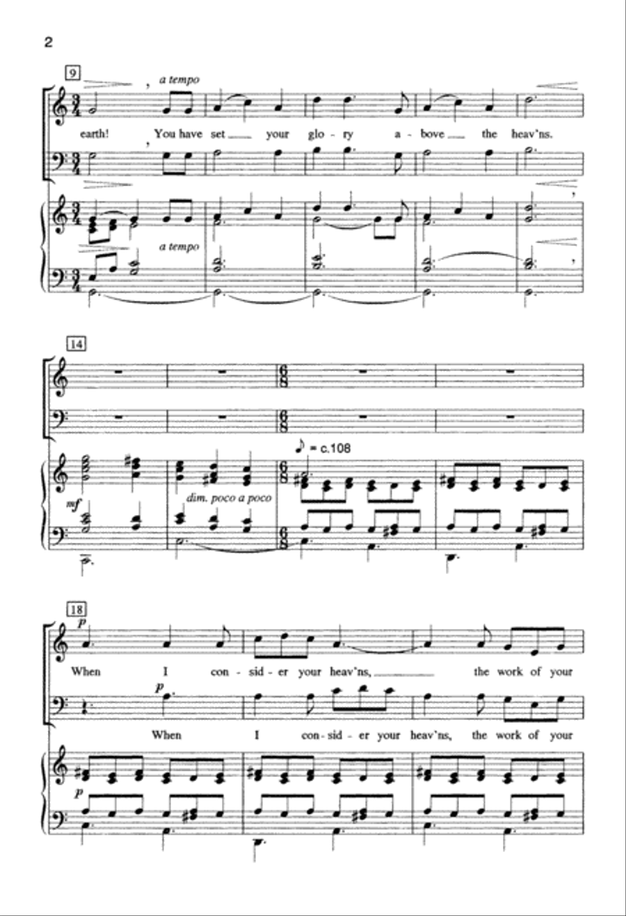 How Excellent Is Your Name (Digital Download) 2-Part scores gallery preview page 2