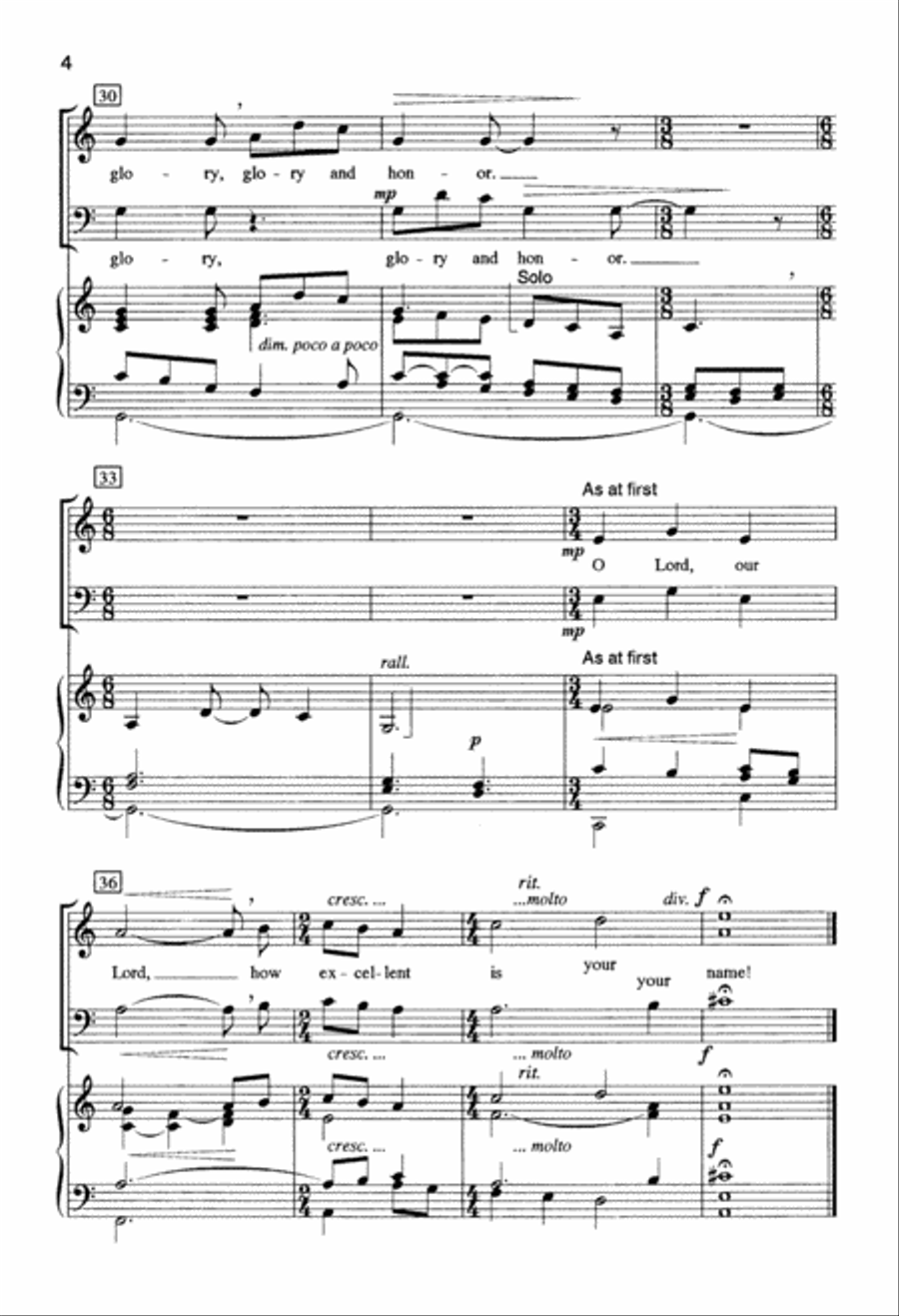 How Excellent Is Your Name (Digital Download) 2-Part scores gallery preview page 4