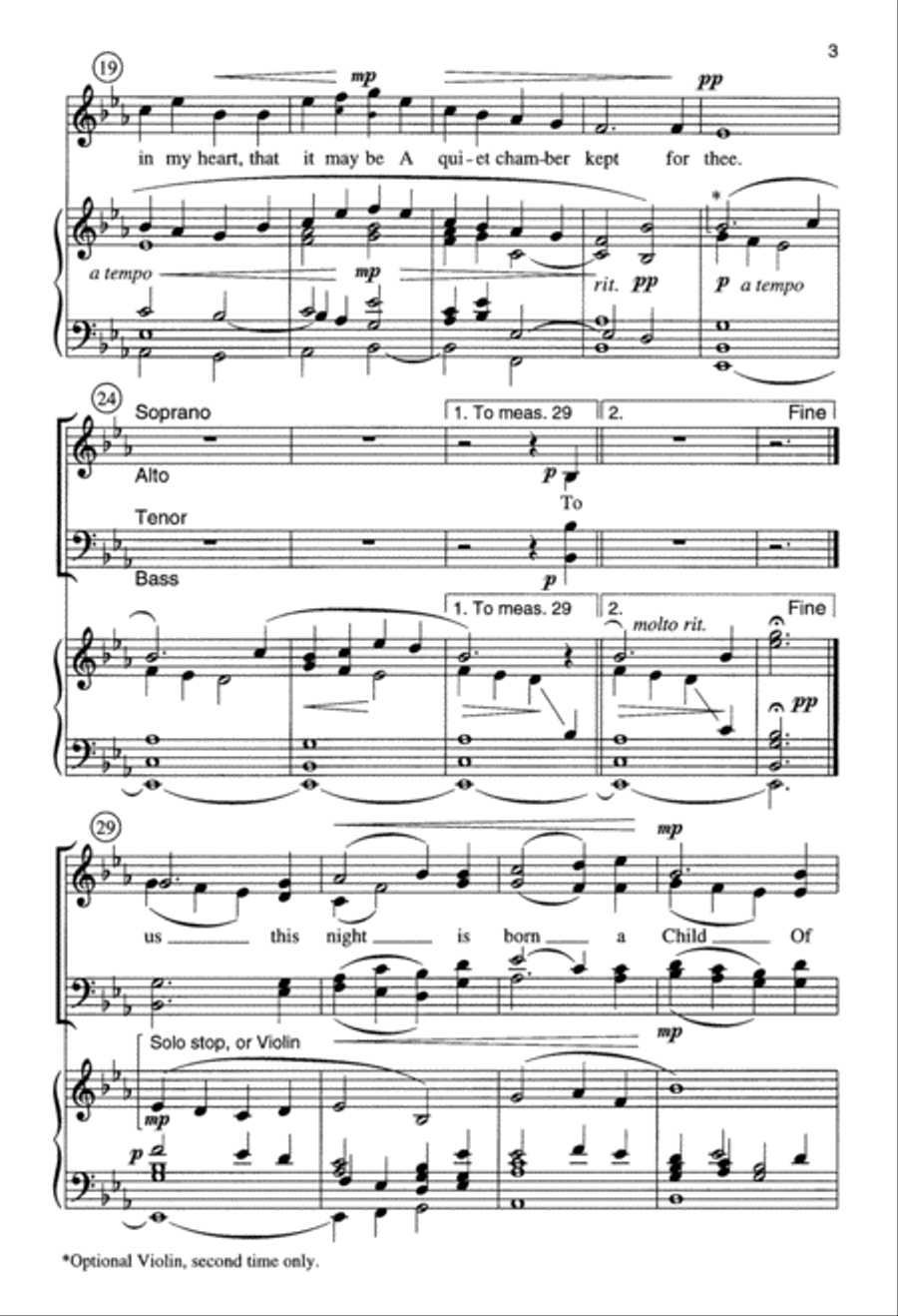 Ah, Dearest Jesu Holy Child (Digital Download) 4-Part scores gallery preview page 3