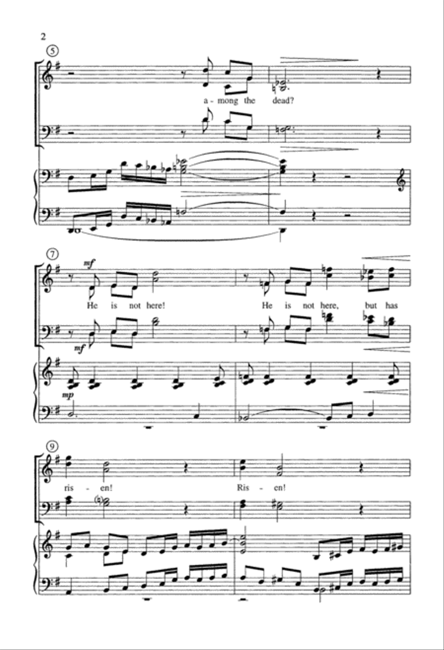 Risen! Go and Tell (Digital Download) 4-Part scores gallery preview page 2