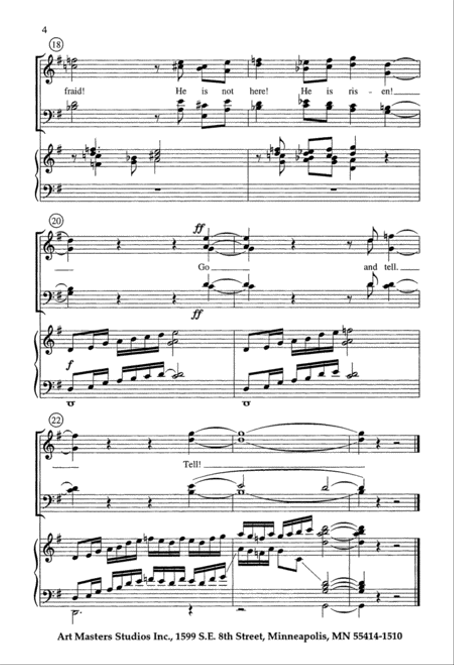 Risen! Go and Tell (Digital Download) 4-Part scores gallery preview page 4