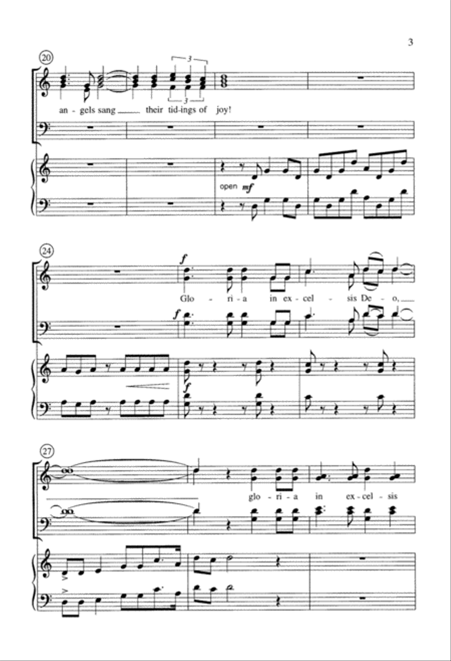 He Came So Still (Digital Download) 4-Part scores gallery preview page 3