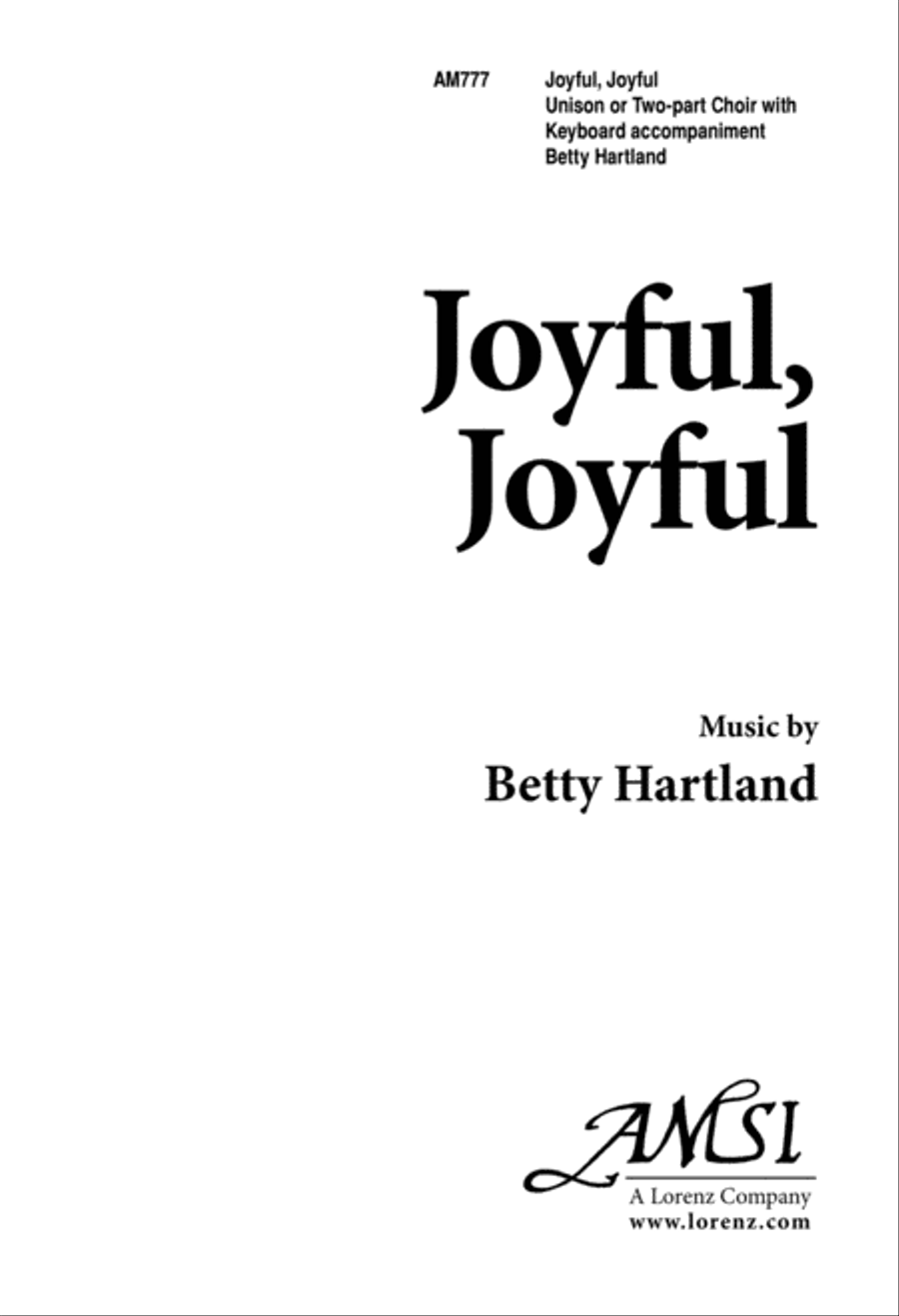 Joyful, Joyful (Digital Download) Unison Choir scores gallery preview page 1