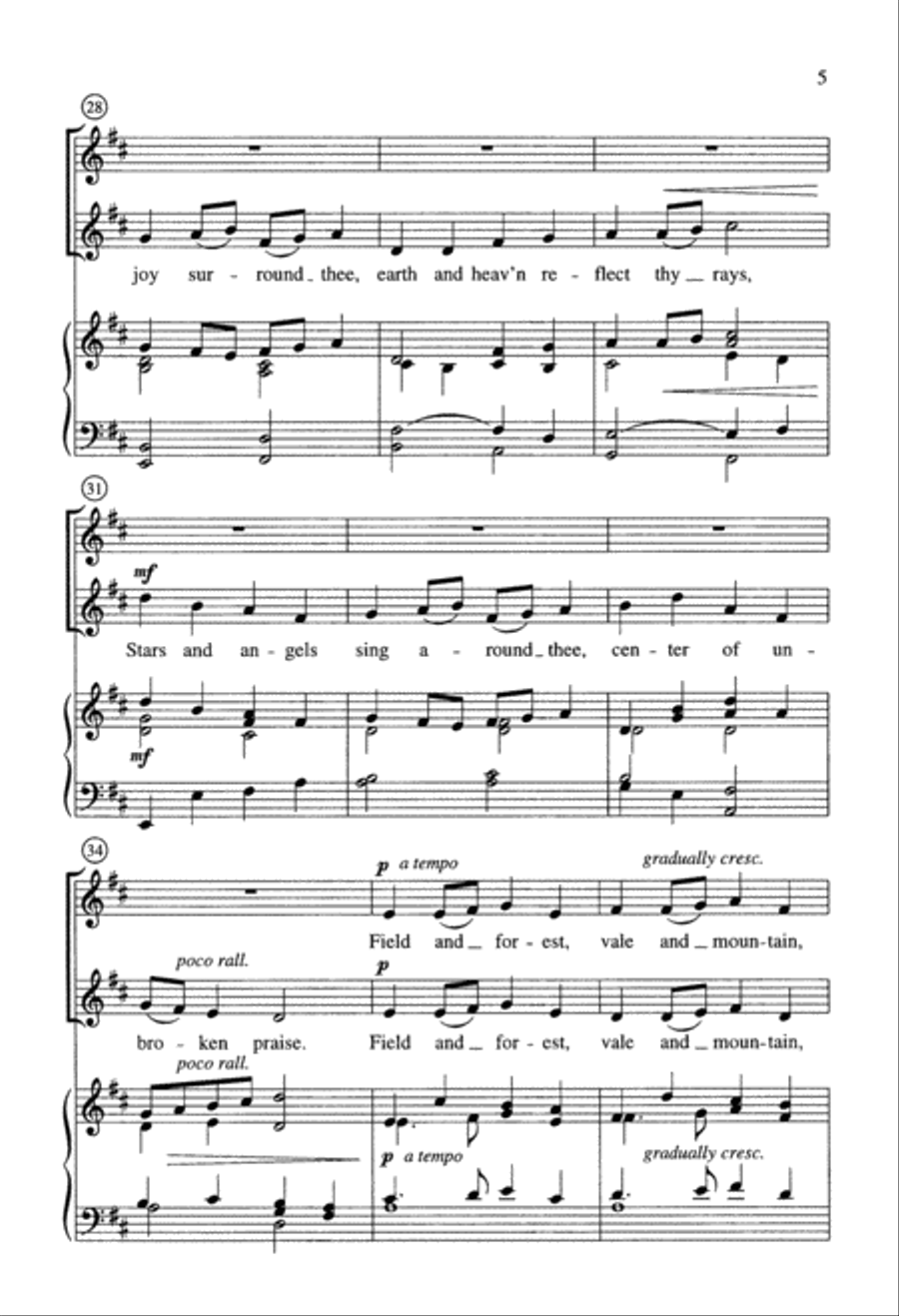 Joyful, Joyful (Digital Download) Unison Choir scores gallery preview page 5